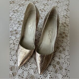 Alice + Olivia Shimmering Silver Heels